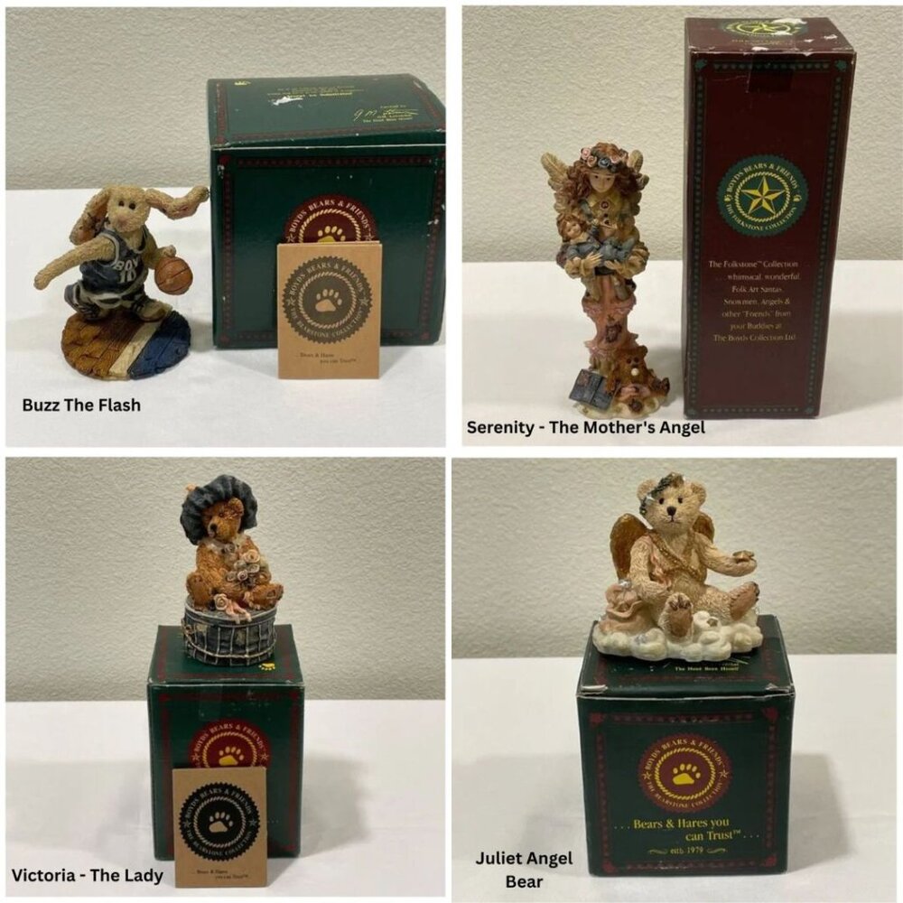 BOYDS BEARS Vintage Collectible Bears Resin Figurines SET of 4